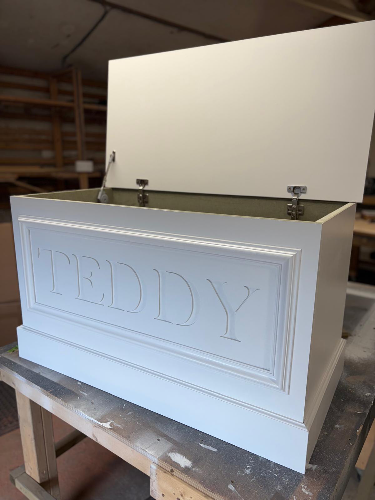 Modern Personalised Wooden Toy Box