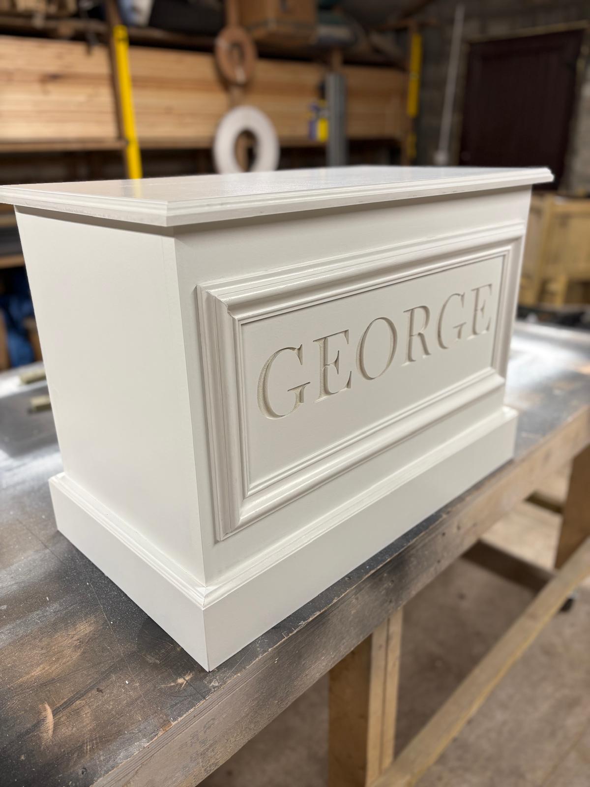 Modern Personalised Wooden Toy Box